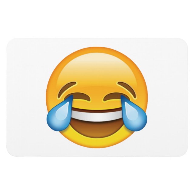 Magnet Flexible Pleurer de rire Larmes de joie émoji (Horizontal)