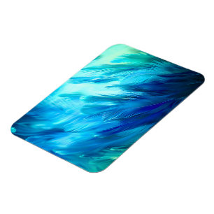 Magnet Flexible Plume Abstraite Bleu Vert
