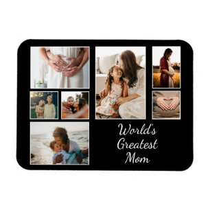 Magnet Flexible Plus grande maman Famille Enfant 7 Photo Collage