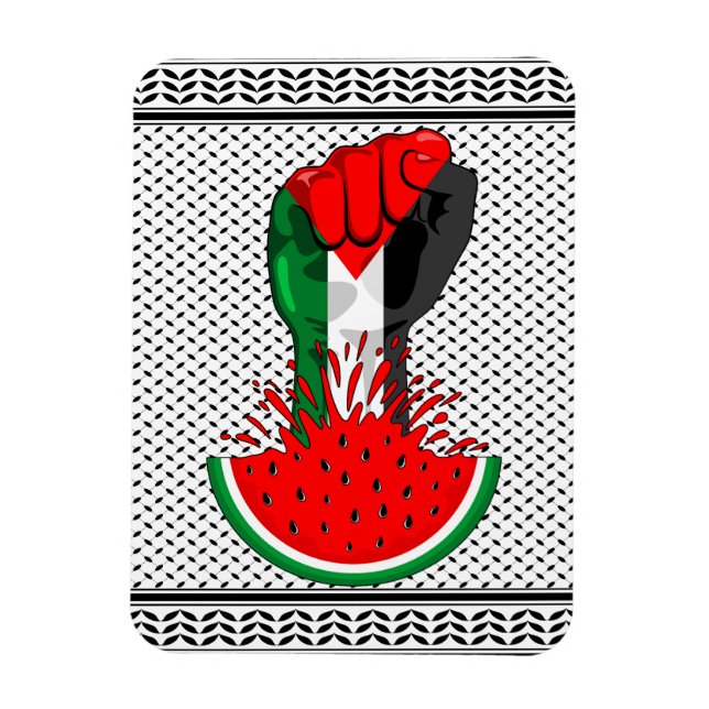 Magnet Flexible Poing de résistance palestinienne sur le symbole d (Vertical)
