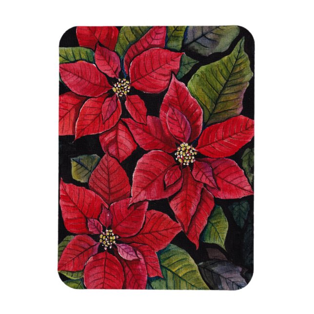 Magnet Flexible Poinsététie Vibrante En Aquarelle (Vertical)