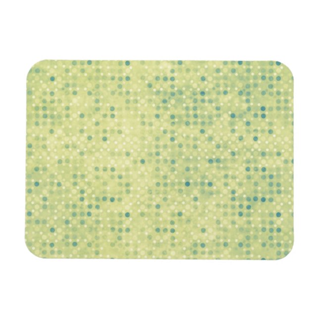 Magnet Flexible Points Micro bleus fanés sur Jaune (Horizontal)