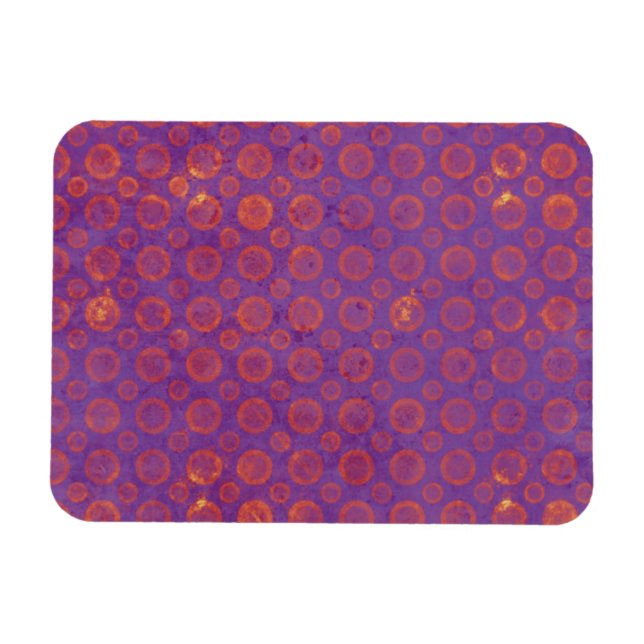 Magnet Flexible Pois roses sur violet (Horizontal)