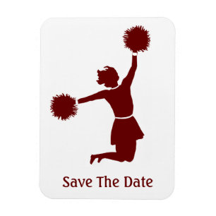 Magnet Flexible Pom-pom girl Silhouette Enregistrer l'aimant de da