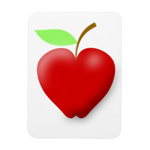 Magnet Flexible pomme-148455 ROUGE COEUR FORMÉ POMME VECTEUR FRUI