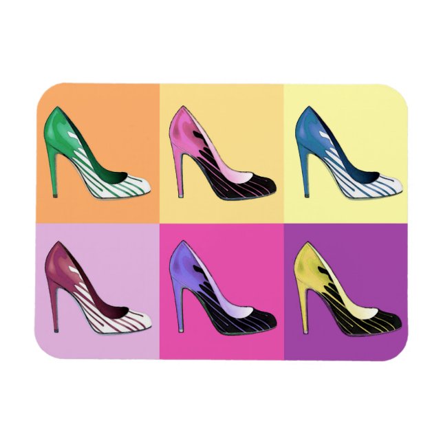 Magnet Flexible Pompes Stiletto Pop Art / Chaussures / talons haut (Horizontal)