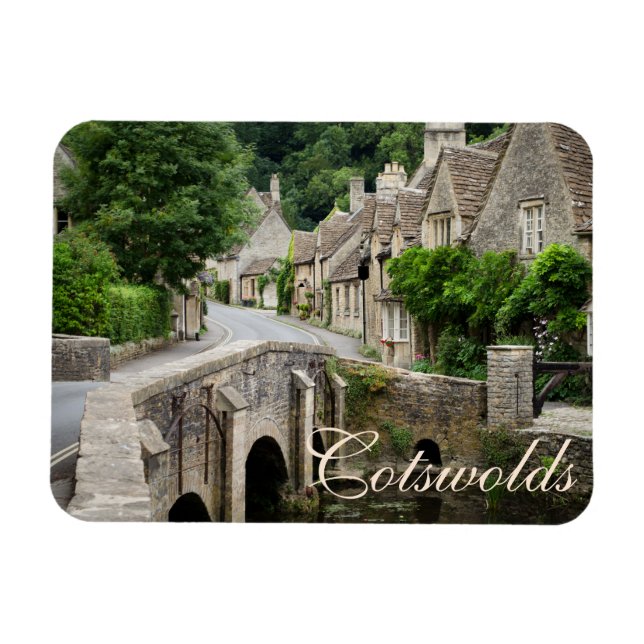 Magnet Flexible Pont à Castle Combe, aimant texte britannique (Horizontal)