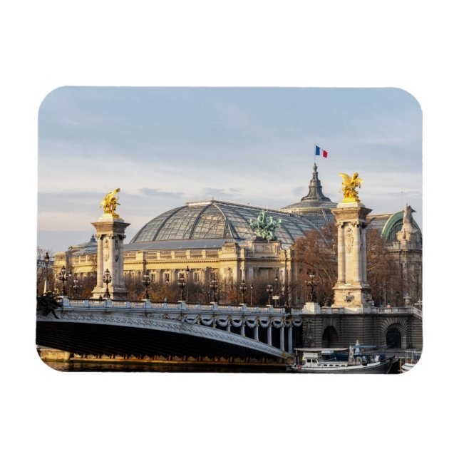 Magnet Flexible Pont Alexandre III et Grand Palais à l'heure d'or (Horizontal)