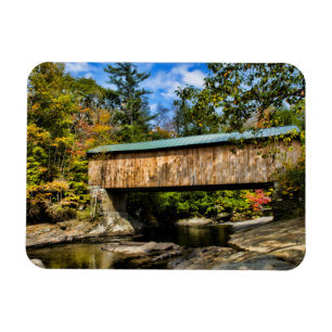 Magnet Flexible Pont couvert de Montgomery avec feuillage d'automn