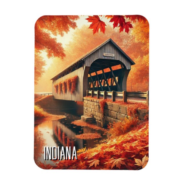 Magnet Flexible Pont couvert Indiana (Vertical)