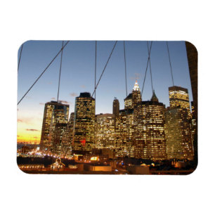 Magnet Flexible Pont de Brooklyn au crépuscule avec la skyline de