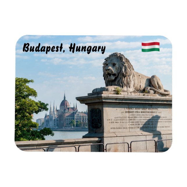 Magnet Flexible Pont de Chaîne Szechenyi et Parlement de Budapest (Horizontal)