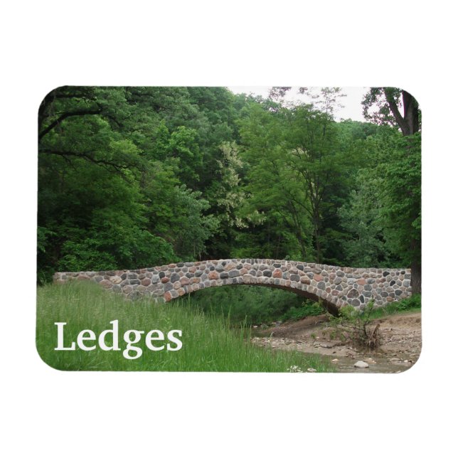 Magnet Flexible Pont de pierre, Parc d'état de Ledges, Iowa (Horizontal)
