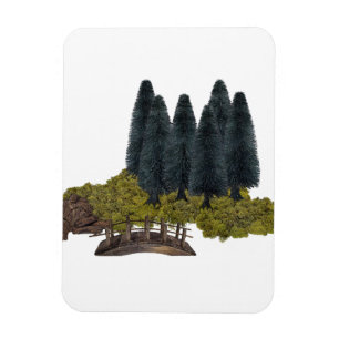 Magnet Flexible Pont en bois dans la forêt de montagne