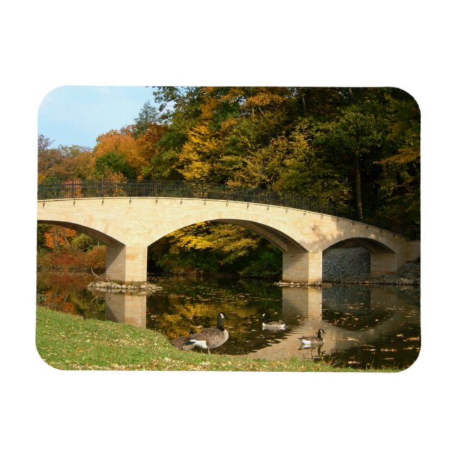 Magnet Flexible Pont Rainbow à l'automne au Grove City College (Horizontal)