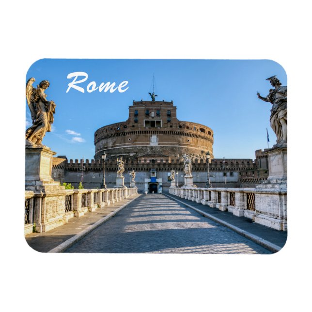 Magnet Flexible Ponte et Château Sant'Angelo - Rome, Italie (Horizontal)