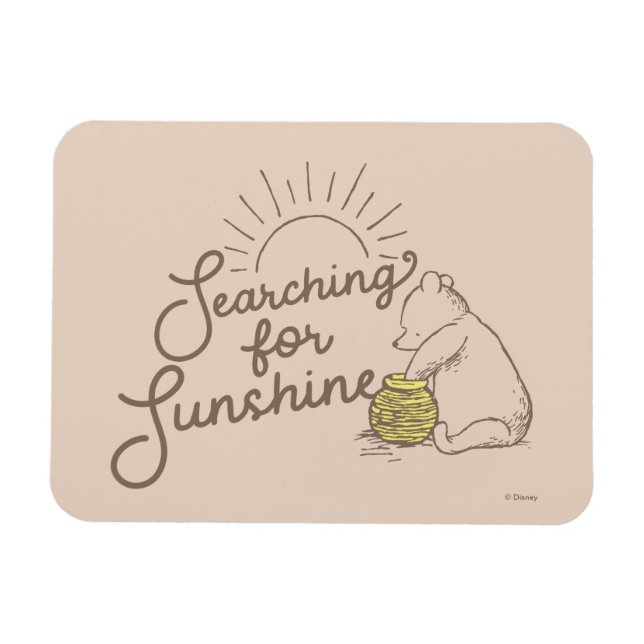 Magnet Flexible Pooh classique | Recherche de soleil (Horizontal)
