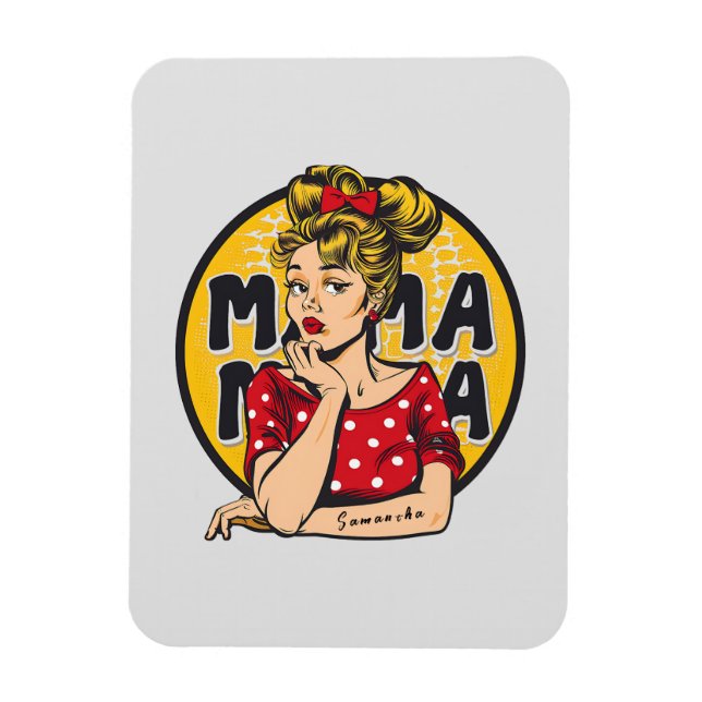 Magnet Flexible Pop Art Retro Personnalisé (4) (Vertical)