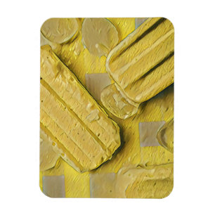 Magnet Flexible popsicle à cône de crème glacée jaune
