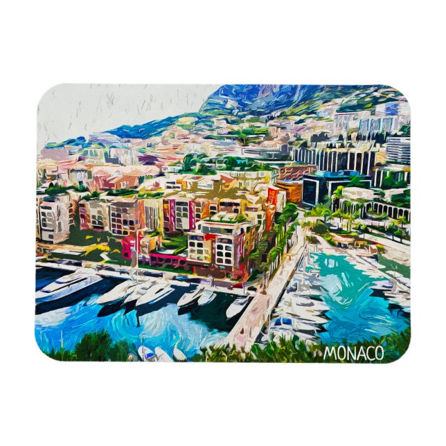 Magnet Flexible Port de plaisance Monaco Paint Paint Marina Yacht (Horizontal)
