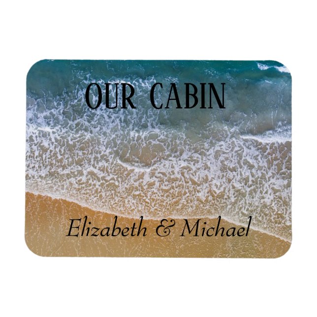 Magnet Flexible Porte de croisière personnalisée Plage Surf Océan  (Horizontal)