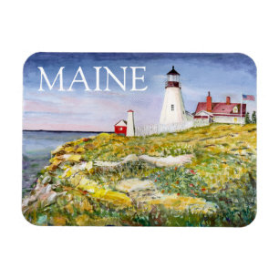 Magnet Flexible Portland Head Lighthouse Maine Aquarelle Peinture