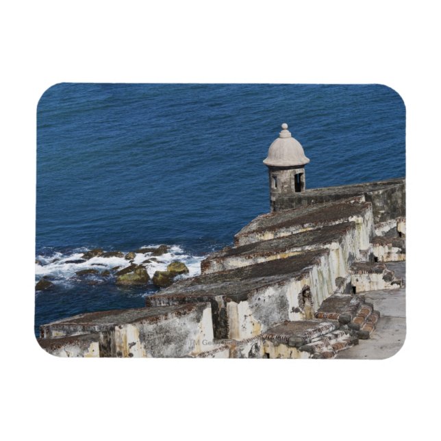 Magnet Flexible Porto Rico, Vieux San Juan, section d'El Morro (Horizontal)