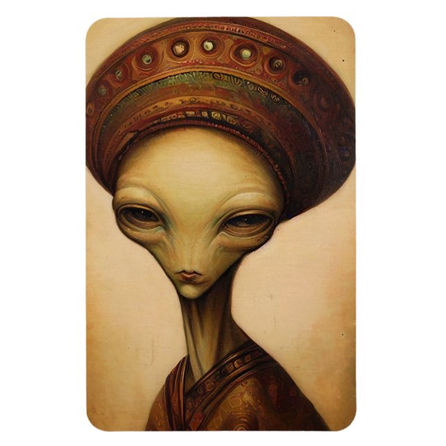Magnet Flexible Portrait Alien antique (Vertical)
