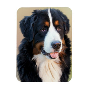 Magnet Flexible Portrait bernois de chien de montagne
