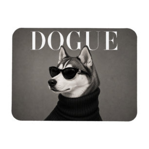 Magnet Flexible Portrait de chien de luxe Husky sibérien Flexi M