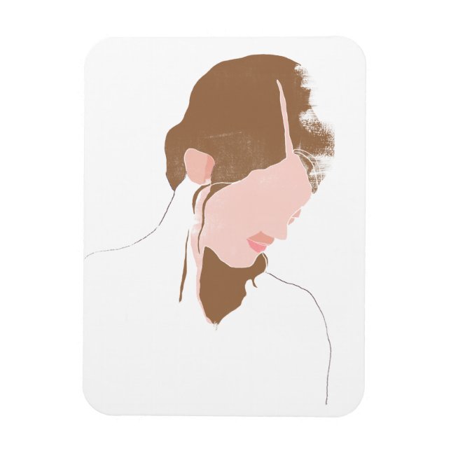 Magnet Flexible Portrait de contours moderne (Vertical)