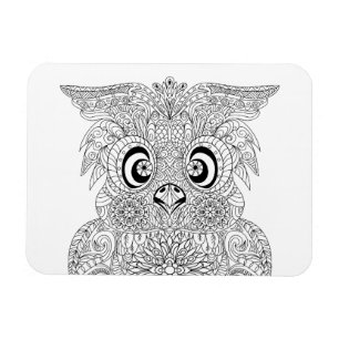 Magnet Flexible Portrait de hibou inspiré