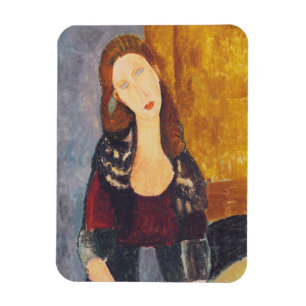 Magnet Flexible Portrait de Jeanne Hebuterne par Amedeo Modigliani