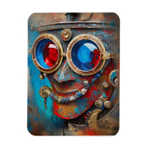 Magnet Flexible Portrait de l'homme en étain Steampunk