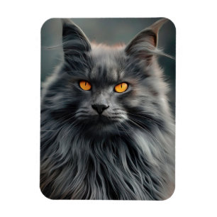Magnet Flexible Portrait de majestueux chat à longs poils