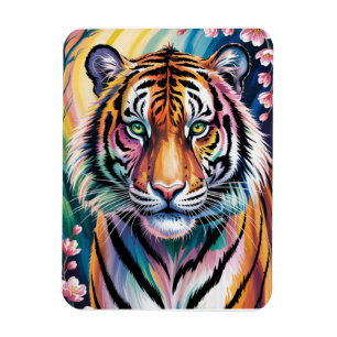Magnet Flexible Portrait de tigre d'Imaginaire dynamique Exotiqu