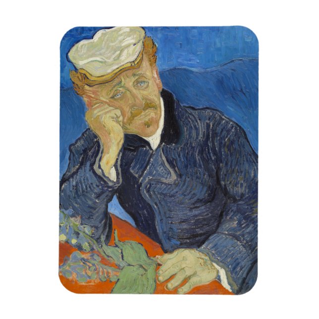 Magnet Flexible Portrait du Dr Gachet par Vincent Van Gogh (Vertical)