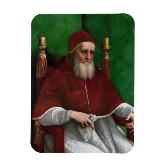 Magnet Flexible Portrait du pape Julius II (par Raphael) (Vertical)