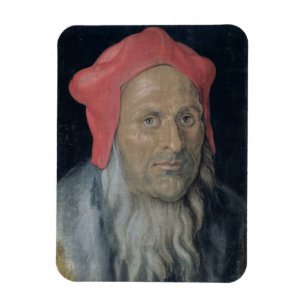 Magnet Flexible Portrait d'un homme barbu dans Red Hat, 1520