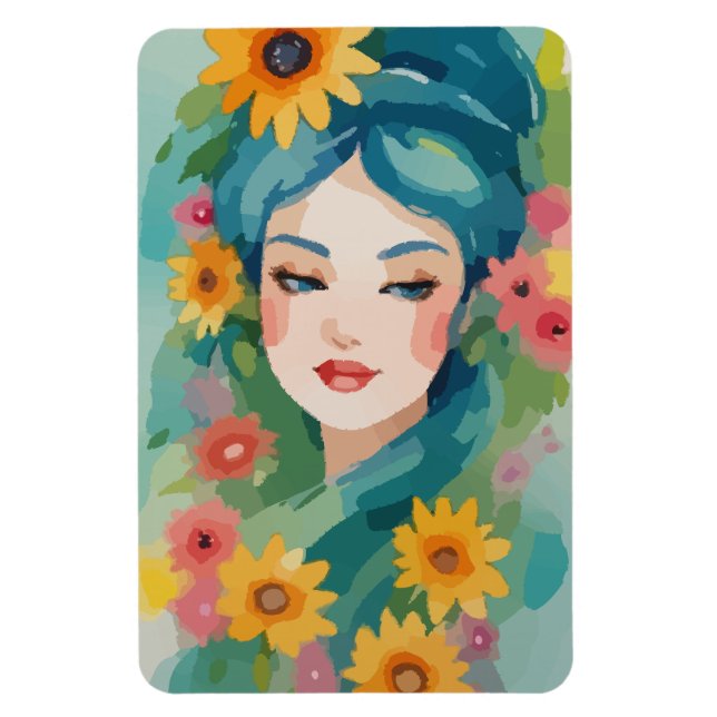 Magnet Flexible Portrait Floral Daydream (Vertical)