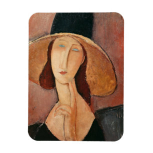 Magnet Flexible Portrait of Jeanne Hebuterne in a large hat