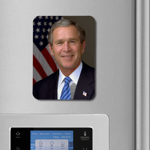 Magnet Flexible Portrait officiel du président George W. Bush