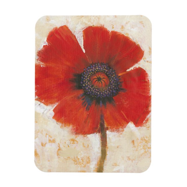 Magnet Flexible Portrait Red Poppy (Vertical)