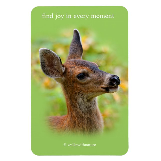 Magnet Flexible Portrait vierge du cerf de queue noire souriant Fa (Vertical)