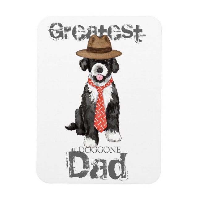 Magnet Flexible Portugais Water Dog Papa (Vertical)