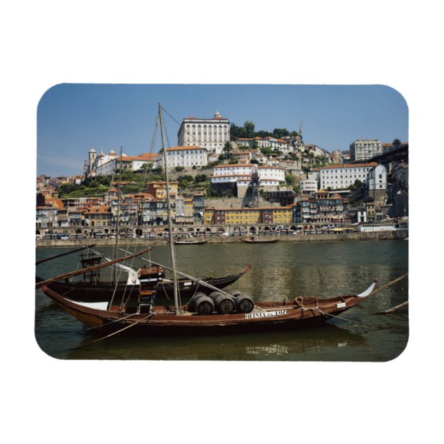 Magnet Flexible Portugal, Porto, Bateau Avec Barils De Vin (Horizontal)