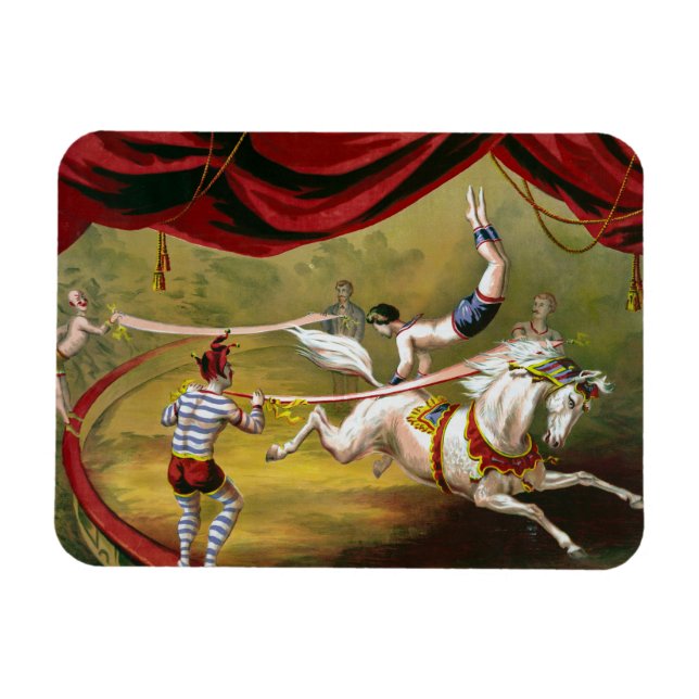 Magnet Flexible Poster De Cirque Montrant Acrobat En Cours De Cour (Horizontal)