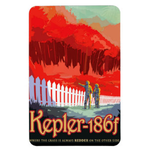 Magnet Flexible Poster de la NASA Future Travel Sci Fi - Kepler 18