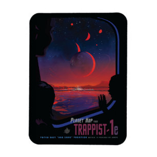 Magnet Flexible Poster de l'espace rétro - Les spectateurs observe