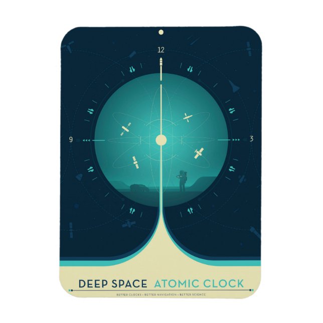 Magnet Flexible Poster de l'horloge atomique Deep Space, version b (Vertical)